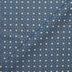 Tissu coton imprimé star bleu