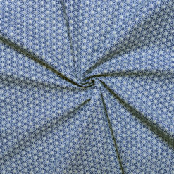 Tissu coton imprimé mozaic bleu