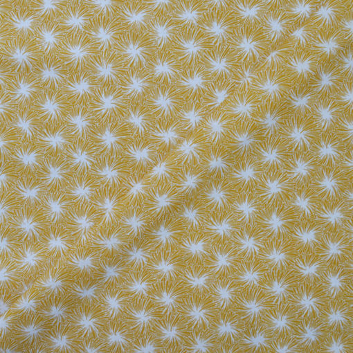Tissu coton imprimé Daisy jaune