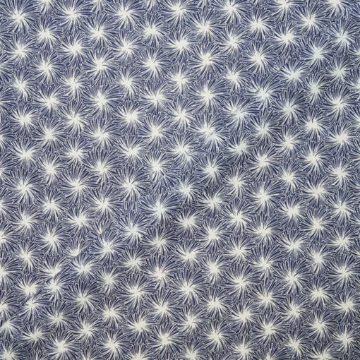 Tissu coton imprimé Daisy bleu